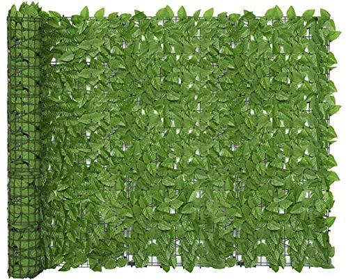 Xichuzi Balkon-Sichtschutz mit Grünen Blättern 600x150 cm, Balkonsichtschutz, Windschutz Balkon, Windschutz Terrasse, Balkonverkleidung, Sichtschutz Garten - 315506