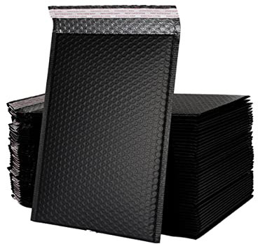 TEHAUX 50stücke Schwarze Gepolsterte Versandtaschen Reißfeste Verpackungstaschen Stoßfeste Bubble Storage Bags Für Versand Lagerung Und Bürozubehör