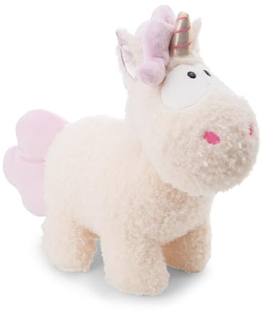 NICI Kuscheltier Einhorn Creamy Pink 22cm - Weiss - Weiches Plüschtier – niedliches Stofftier zum Kuscheln & Spielen – tolle Geschenkidee für Kinder & Erwachsene - 61907
