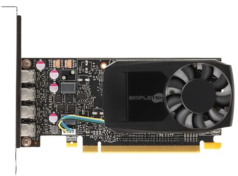 SIMPLETEK - Tarjeta gráfica profesional P1000 4GB GDDR5 | 4x Mini-DisplayPort | Low Profile, optimización de edición | 0G7T21 (reacondicionado)