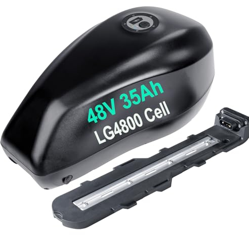 48V 35aH Ebike Battery Lithium-ion - Fuel Tank Style Bicycle Batteries High Capacity batteryTricycle Scooter Conversion Kit(UseLG4800mah Batteries)