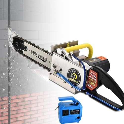 Tronçonneuse Electrique Filaire 5800W,Moteur Tout Cuivre,Vitesse Réglable,Double Sortie D'eau,5800W Tronçonneuses avec 3 Chaîne,2 Guide-Chaîne,Pompe À Eau Synchronisée