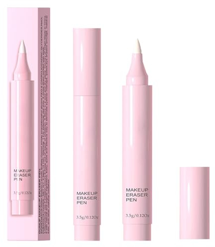 Corrector de maquillaje de ojos, lápiz de corrección de ojos, lápiz de corrección de maquillaje de fijación rápida, lápiz de limpieza de maquillaje portátil para labios, rímel y cejas