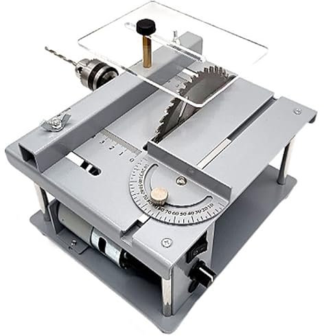 Portable Table Saw, Compact Bench Top Saw for Woodworking, Electric Cutting Tool for DIY Projects, Ideal for Indoor Use