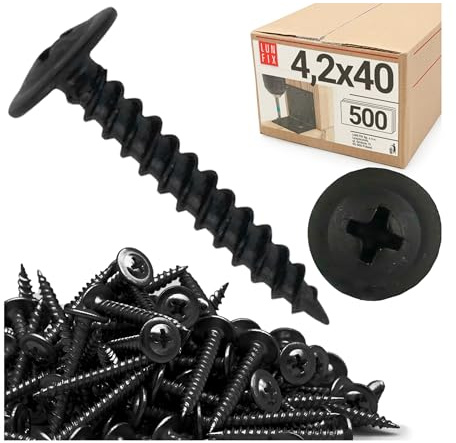 LUN FIX Selbstschneidende Schrauben 4,2x40 mm 500 Stk Kunststoff
