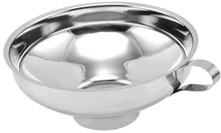 Gatuida Embudo Boca Ancha Acero Inoxidable para Cocina Multifuncional Embudo Metal Grueso para Mermelada Aceite y Frascos Uso Doméstico Seguro y Duradero