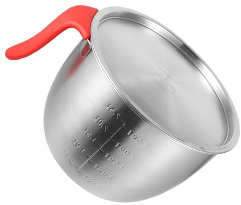 Toyvian Bols à Mélanger En Acier Inoxydable Profond Ø19 Cm Bol à Œufs 304 Inox Avec Poignée Antidérapante Usage Pâtisserie Et Préparation Ensemble Avec Couvercle