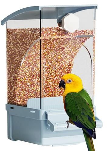 Alimentador Automático para Pájaros – Distribuidor Al Aire Libre Inteligente, Estación Colgante Resistente A La Lluvia, Contenedor De Gran Capacidad con Ventana Transparente | Dispositivo De Alimentos