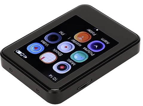 SUNGOOYUE Lettore MP3 con Touch Screen da 2,5 Pollici, BT 5.0, Altoparlante Integrato, Lega di Zinco, Batteria da 700 MAh, Supporto Audio MP3 WMA APE FLAC, Riproduzione Video, Registrazione, Radio