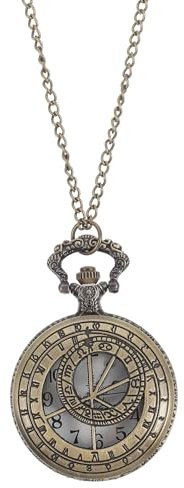 Holibanna Orologio da Tasca Vintage con Catena, Pendente Retrò | Quadrante Digitale Cavo, Lega e Vetro, Stile Classico per Donna e Collezionisti, Uso Quotidiano