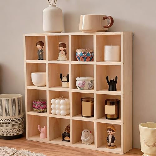 Xalteafe Wandregal FüR Tassen,Antikes Regal FüR SammlerstüCke,Rustikales Holzregal FüR Kaffeetassen,Tassenregal Stehend Setzkasten,Segment-Design,FüR Tassen,GewüRzes,KüChenzubehöR