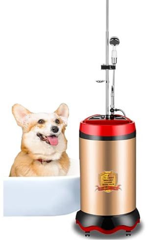 65L Portable Mobile Shower Instantaneous Water Heater, 2000W Electric Shower Storage Bucket, 24 Hour Appointment Heating,for Pets, Dorms,RVs,Lofts,Countryside, Basements,Golden-65L