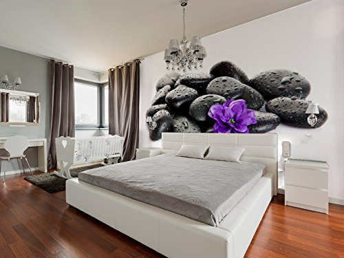 Fotomural Vinilo Pared 3D Piedras Zen Fondo Blanco | Fotomurales | Fotomural Pared | Fotomural Decorativo | Vinilo Decorativo | Varias Medidas 200x150cm | para la decoración de comedores, Salones |