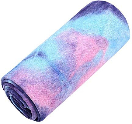 DREAM SLIM Gosweat Super saugfähiges Yoga-Handtuch, 100 % Mikrofaser, rutschfest, 61 x 182,9 cm, mehrfarbig – Violett