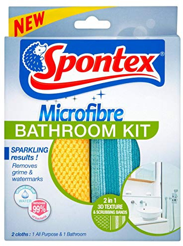 Spontex Kit Microfibre Salle de Bain x2