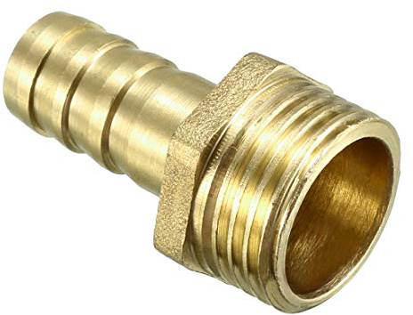 sourcing map Messing Tülle Schlauch Fitting Anschluss 12mmx1/2 PT Stecker | Rohrverbinder de
