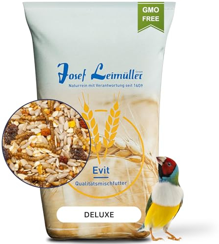 Leimüller Wildvogelfutter mit Insekten 10kg (Deluxe) - Aufzuchtfutter Wildvögel mit Mehlwürmer, Sonnenblumenkerne & Erdnüsse - Energiereiches Vogelfutter Wildvögel Ganzjährig