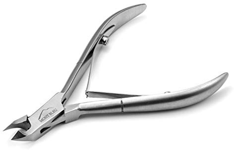 Mont Bleu Tronchesi per cuticole in acciaio inox, Meccanismo di primavera, 5 mm