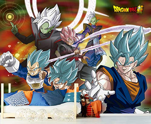 Oedim Fotomural Vinilo Adhesivo Dragon Ball Super Conjunto de Personajes, Producto Oficial, Vinilo Adhesivo Decorativo para Habitaciones, decoración para Paredes, DBS