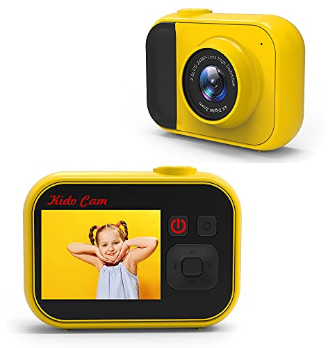 SLuB kinderkamera, 1080P HD Digitalkamera Kinder, 2,0-Zoll-Bildschirm Kinder Kamera mit 32GB SD-Karte für 3-12 Jahre Jungen und Mädchen Spielzeug Geschenke (Gelb)