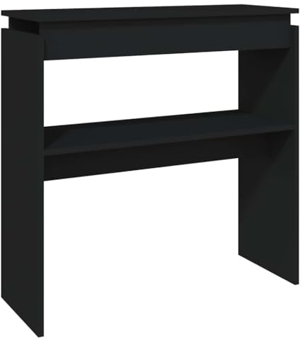 vidaXL Konsolentisch Konsole Beistelltisch Flurtisch Sideboard Ablagetisch Wandtisch Frisiertisch Schminktisch Schwarz 80x30x80cm Holzwerkstoff