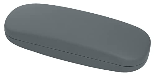 MoKo Hartes Brillenetui, Hardcase Brillenbox KratzfesteSonnenbrillen Lesebrille Hartschale Brillenorganizer mit Weichem Innenfutter und Brillentuch Brillenaufbewahrung für Damen Herren - Grau