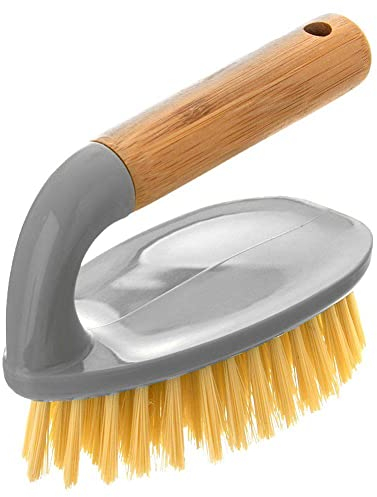 orion group Woody - Spazzola per la pulizia a mano, Spazzolina con manico in bambù