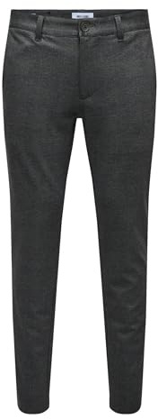 ONLY & SONS Herren Chinohose Onsmark Slim Check Pants 9887 Noos Olive Night 32W / 30L