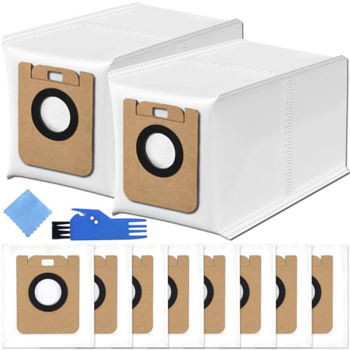 EATBALE Vacuum Cleaner Dust Bags Accessories for Dreame Z10 Pro/L10 Plus/D10 Plus/D10s Plus Robot Vacuum Cleaner, 2.5L Capacity Dust Collection Bag Auto-empty Station Replacement Parts (10 Pack)