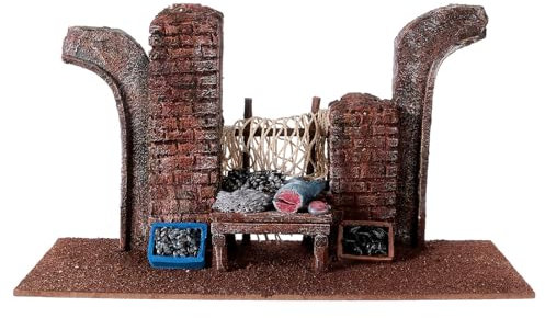 Holyart Décor poissonnier avec Demi-Arches pour santons de 12-13 cm 19x35x12 cm