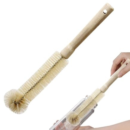Brosse longue pour bouteilles d'eau, brosse de nettoyage à 360 degrés pour tasses, verres, verres à vin, tasses à eau