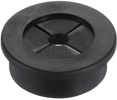 QUARKZMAN Pasacables de Goma para Escritorio, (30mm) Pasacables de Goma Flexibles para Escritorio de Computadora de Oficina, Organizador de Cables, Negro