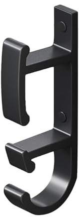 Washbasin Hook Wall Mounted No Punching Adhesive Bathroom Storage Rack Double Large Black for Hanging Washbasin Baby Bathtub Towel Space Aluminum
