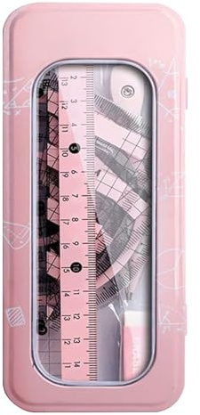Geometrie-Set | Winkelmesser und Set zum Zeichnen – Zeichnen, quadratische Messwerkzeuge für Zeichnen, Design, Skizzieren, Kunsttechnik, Mädchen, College, Klassenzimmer, Schule