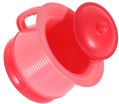 GLEAVI Ergonomic Pink Plastic Baby Potty with Handle Portable Urine Bucket for Kids Suitable for Camping and Travel Emergency Toilet