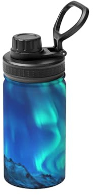 Northern Lights1 Bouteille d'eau isotherme à double paroi en acier inoxydable pour boissons chaudes et froides 355 ml