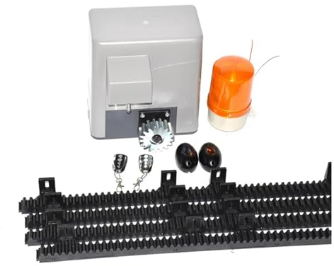 Schiebetor-Set Automatischer Zahnstangen-Schiebetoröffner for Tore mit bis zu 600 kg Tormotor, 6 m oder 7 Zahnstangen, Fotozelle und Blinker optional(Kit1)
