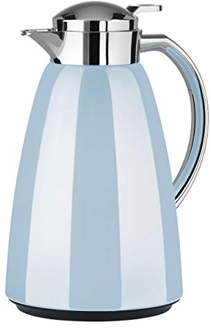 Emsa Campo Isolierkanne F41304 | 1L Füllmenge | Quick Tip Verschluss | 100% dicht | 12h warm, 24h kalt | Premium Edelstahl | Einfache Reinigung | Pastel-Blau