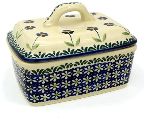 Bunzlauer Butterkästchen für 250 g Butter (Dekor Angelika)