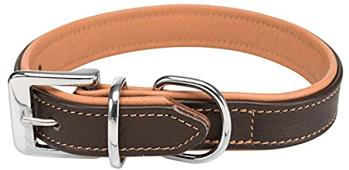 Trixie Active Comfort Halsband, S: 31-37 cm/25 mm, braun/Hellbraun, Hund, 18935