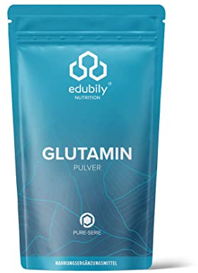 edubily nutrition® L-Glutamin Pulver 500 g • Vegane Aminosäure aus Fermentation • Ohne Aroma • Pures L-Glutamin ohne Zusätze (Pulver)