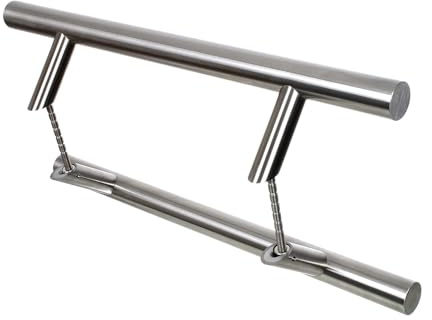 NAJDER Türgriff 45° - Edelstahl - 300 x 500 mm - Beidseitig - Handgriff - Griff - 2 Stück - Gebürstete Stahlstruktur - Ø32 mm - AISI 304 / A2 - Premium Qualität