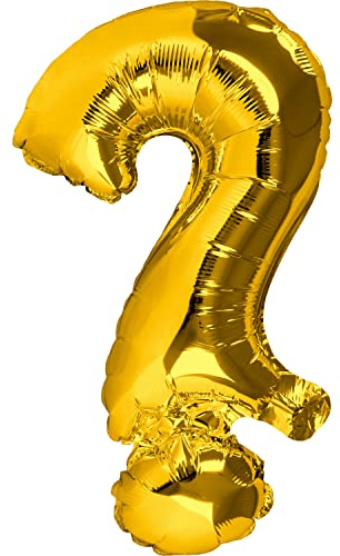 DekoRex Folienballon Gold 40cm Luftballon Geburtstag Hochzeit Deko (Sonderzeichen ?)