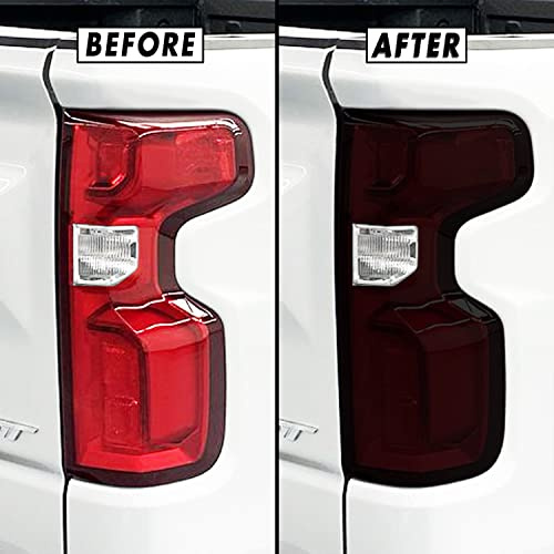 SlickMod PreCut Vinyl Smoke Tint for 2019-2022 Chevy Silverado Tail Light (2. Taillight Cutout, 20percent Dark Smoke)