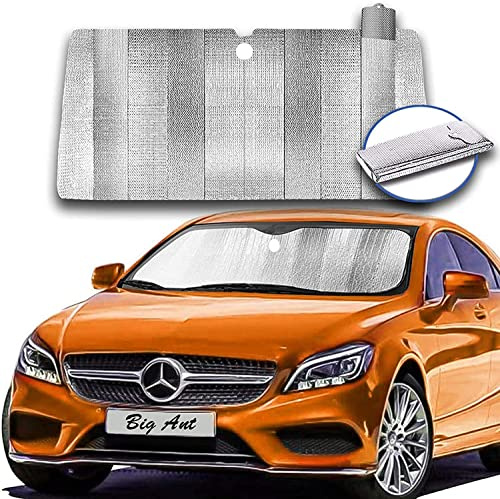 Big Ant Windscreen Sun Shade, Windshield UV Screen Protector,Foldable Car SunShade,Universal Windscreen Shade for Car,SUV,Van-59''x31''(150cmx78.5cm)+2 Side Window Sun Shades