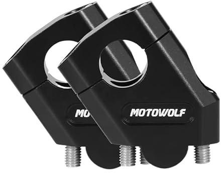 Elevador Manillar Moto Motocicleta 22 mm 28 mm manillar Aumento de la barra de elevación Montaje de la abrazadera Torretas Manillar (Color : 22mm Black)