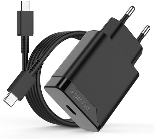 Ladekabel mit Ladegerät Typ C Kompatibel mit Samsung Galaxy S25 S24 S23 S22 S21 S20 FE, A15 A16 A56 A55 A54 A36 A35 A26 A25 5G 25W Schnellladekabel Schnellladegerät, USB C Fast Charger Adapter