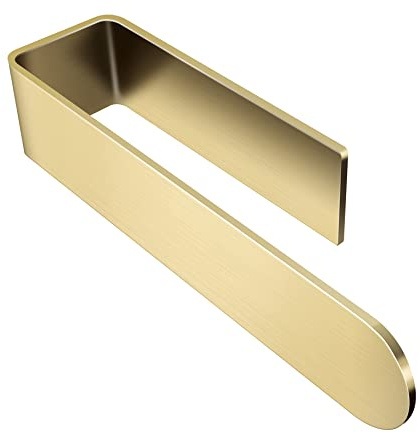 Taozun Towel Holder Gold Hand Towel Rack Adhesive Towel Bar Stick on Towel Ring for Bathroom Wall Kitchen RV, Stainless Steel Brushed Brass Finish