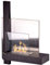 ZIK Camino Bioetanolo da Parete, Biocamino 1,5 lt Caminetto in Vetro e Acciaio Inox – Nero 65x23x75cm