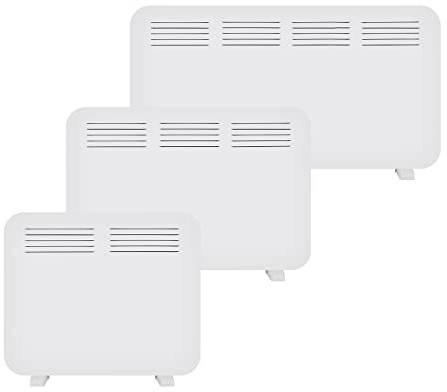 1KW/1.5KW/2KW Electric Panel Heater Wall Mounted - LOT20/ERP Compliant c/w 24/7 Timer/Thermostat - Wall Hung Fixings + Mounting Feet (1500W, FEET & WALL MOUNTED)